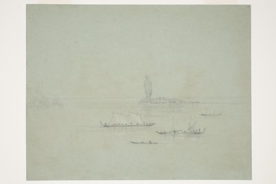 Statue Rock Manaia, Thames by Charles Heaphy